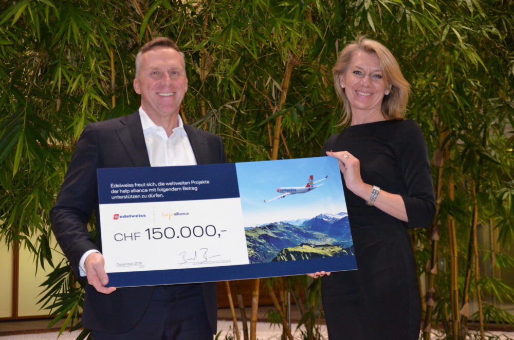 Scheckübergabe Edelweiss