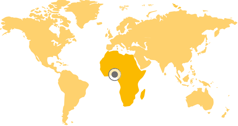 Weltkarte Punkt Afrika
