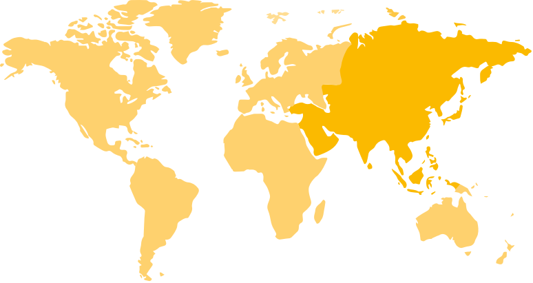 Weltkarte Asien