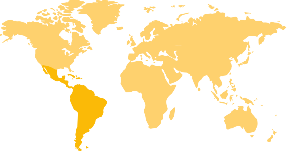 Weltkarte Lateinamerika