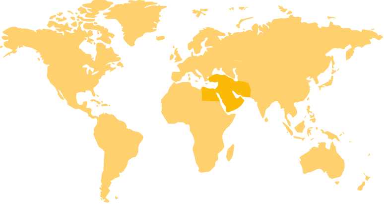 Weltkarte Naher Osten
