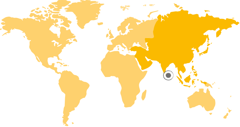 Weltkarte Punkt Asien